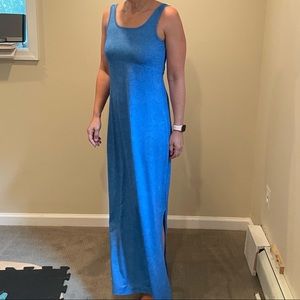 Columbia Freezer Maxi Dress rare Blue Swirls Size Small-Medium